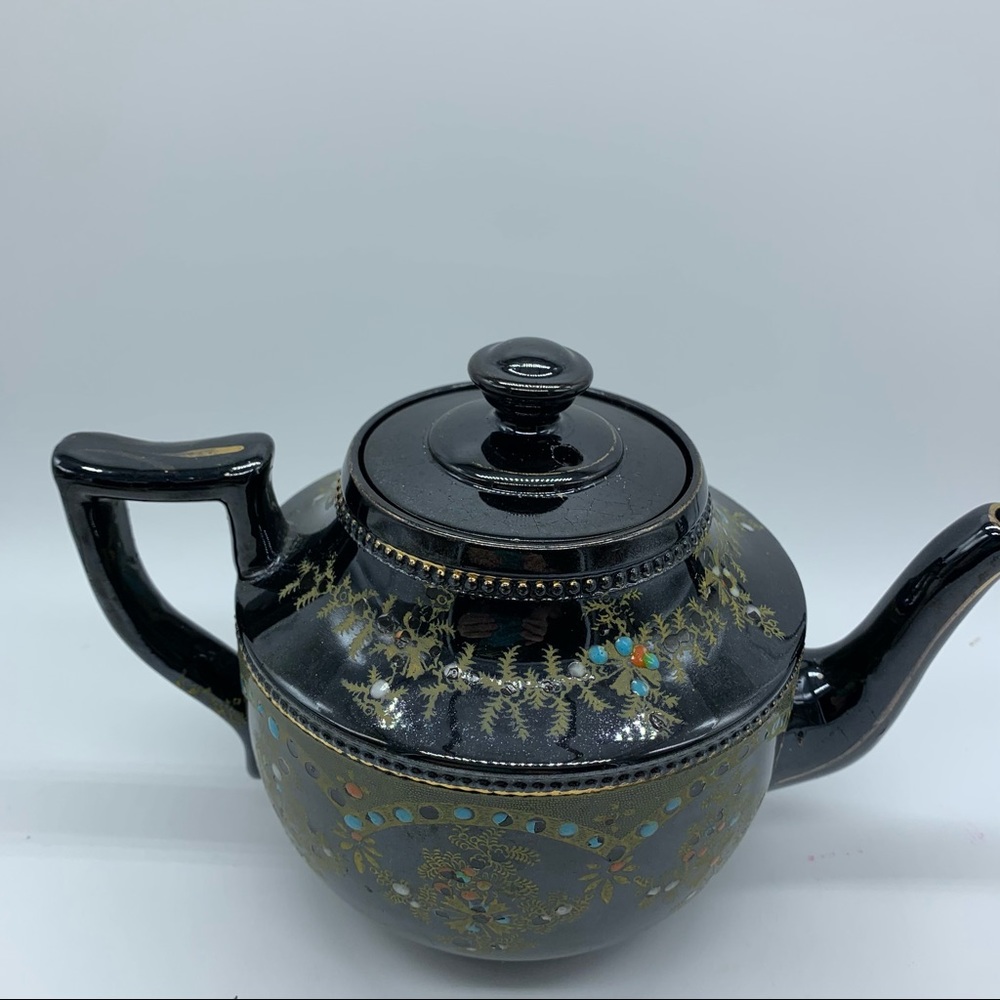 Antique pre-1910 English Black Teapot - Picture 9 of 10